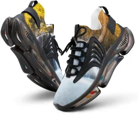 Waterfall Landscape Autumn Forests Walking Shoes for Men Lightweight Tennis Fashion Elastic Sports Shoes Cushion Basketball Shoes