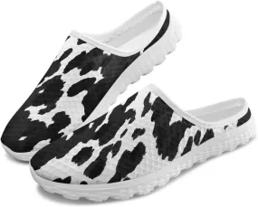 Women's Half Cap Toe Mesh Slippers Lightweight Breathable Lazy Slip On Shoes Fashionable Outdoor Walking Shoes