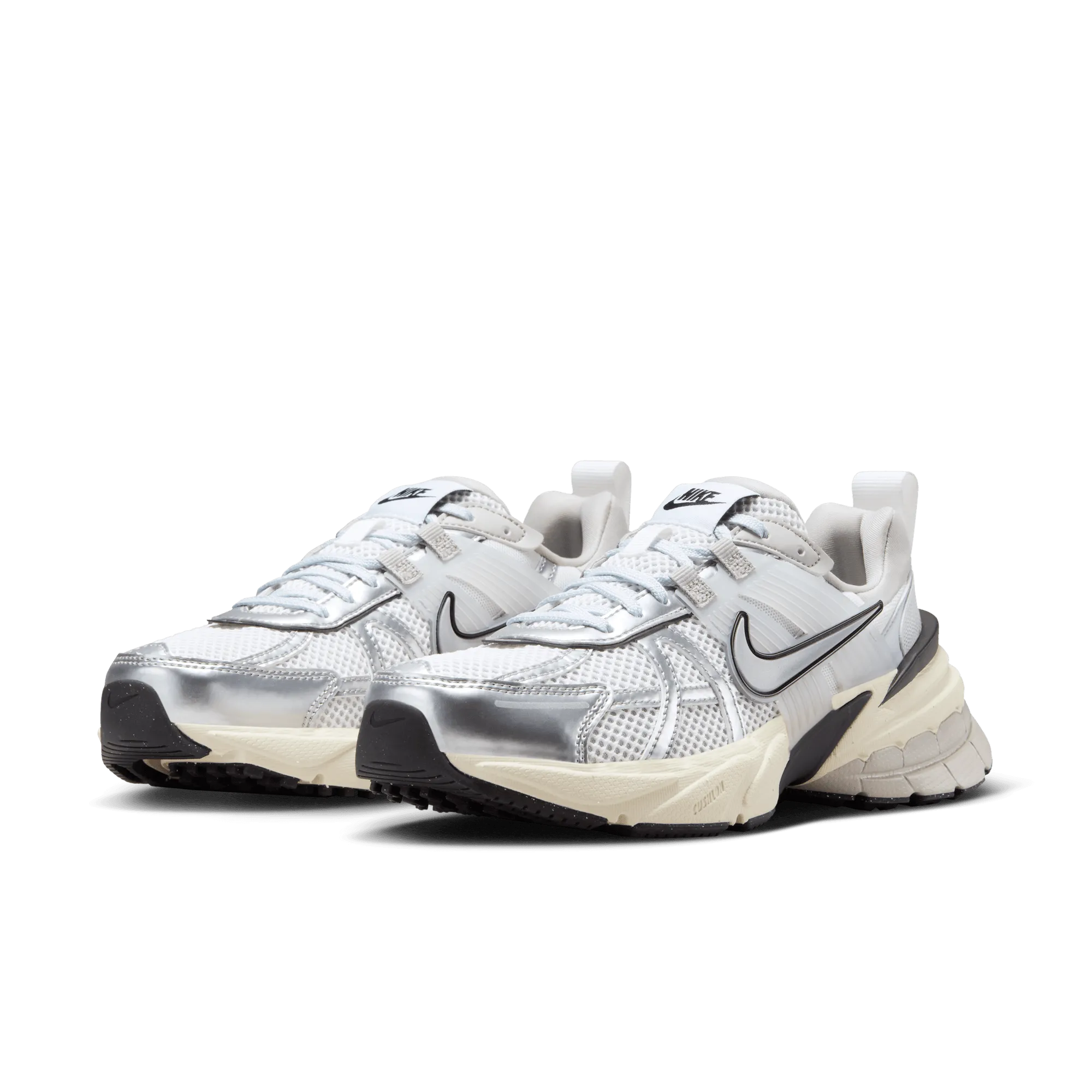 Women's Nike V2K Run - Summit White/Metallic Silver