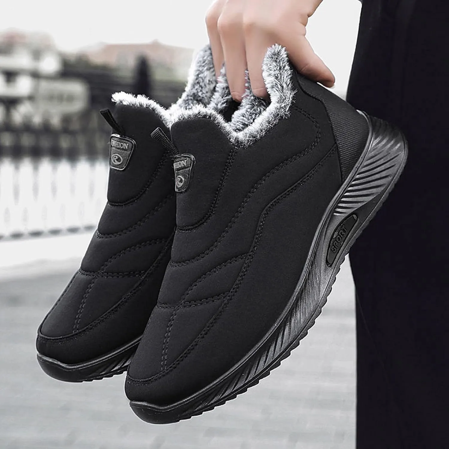 Womens Winter Snow Boots Waterproof Insulated Warm Ankle Booties Anti-Slip Slip On Walking Comfortable Outdoor Boot