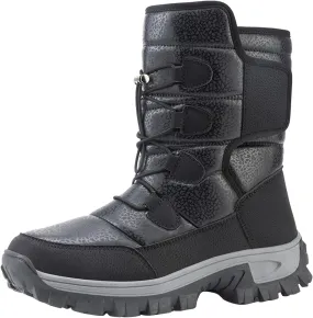 Womens Winter Snow Boots Waterproof Shoes Comfortable Hiking Tennis Booties Furry Mid Calf Fur Lined Winter Boots